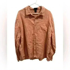 Magaschoni Man Linen/Viscose Long Sleeve Casual‎ Button Down XL